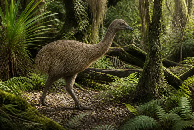 Научная реконструкция рода Anomalopteryx в среде его времени