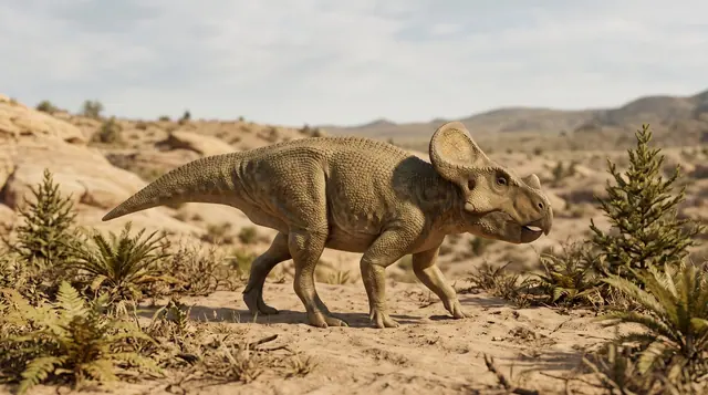 Научная реконструкция рода Breviceratops в среде его времени