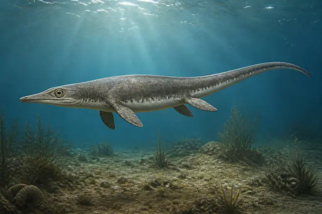 Научная реконструкция рода Chaohusaurus в среде его времени