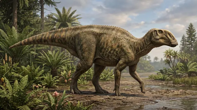 Научная реконструкция рода Coahuilasaurus в среде его времени