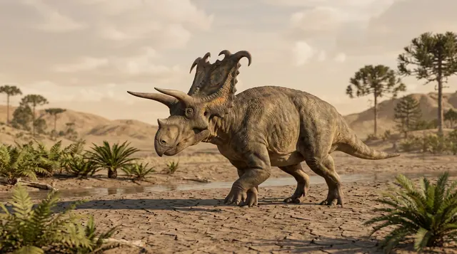 Научная реконструкция рода Crittendenceratops в среде его времени