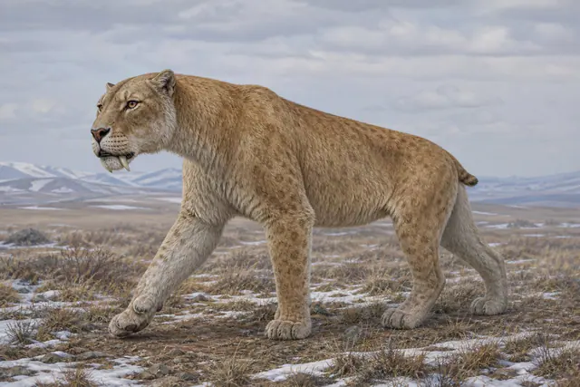 Научная реконструкция рода Homotherium в среде его времени
