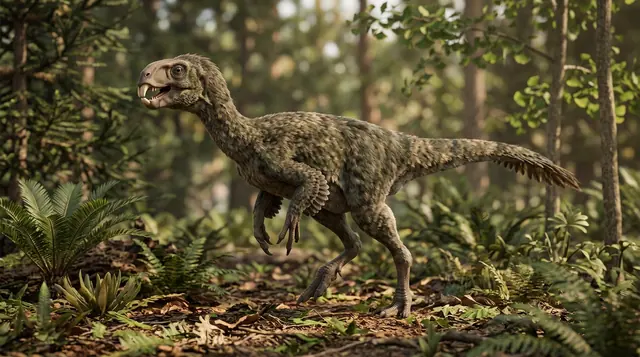 Научная реконструкция рода Incisivosaurus в среде его времени