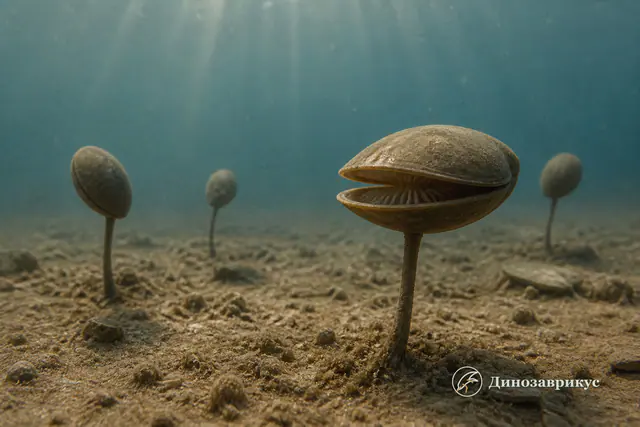 Научная реконструкция лингулелл на кембрийском морском дне
