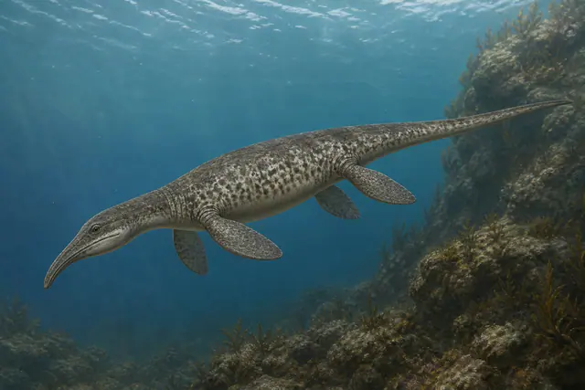 Научная реконструкция рода Nectosaurus в среде его времени