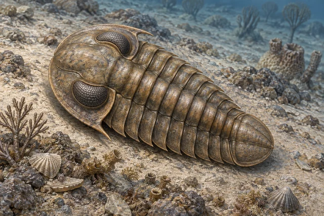 Реконструкция Remopleurides на дне ордовикского моря