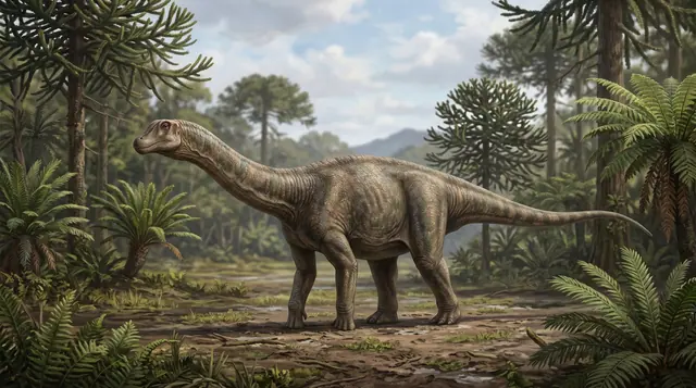 Научная реконструкция рода Sanpasaurus в среде его времени