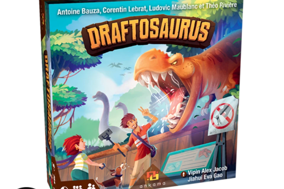 Обложка настольной игры Draftosaurus