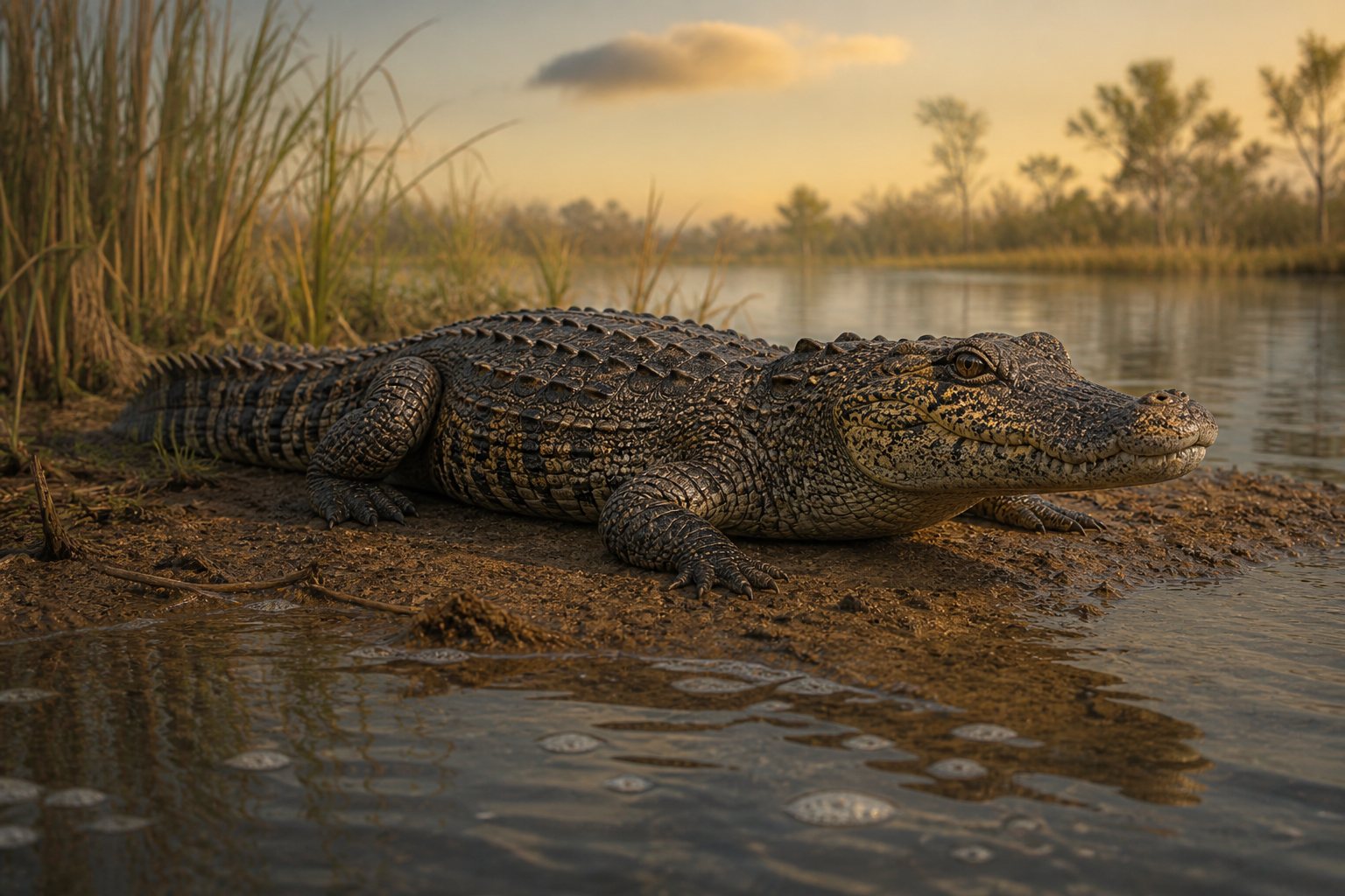 Научная реконструкция рода Allognathosuchus в среде его времени