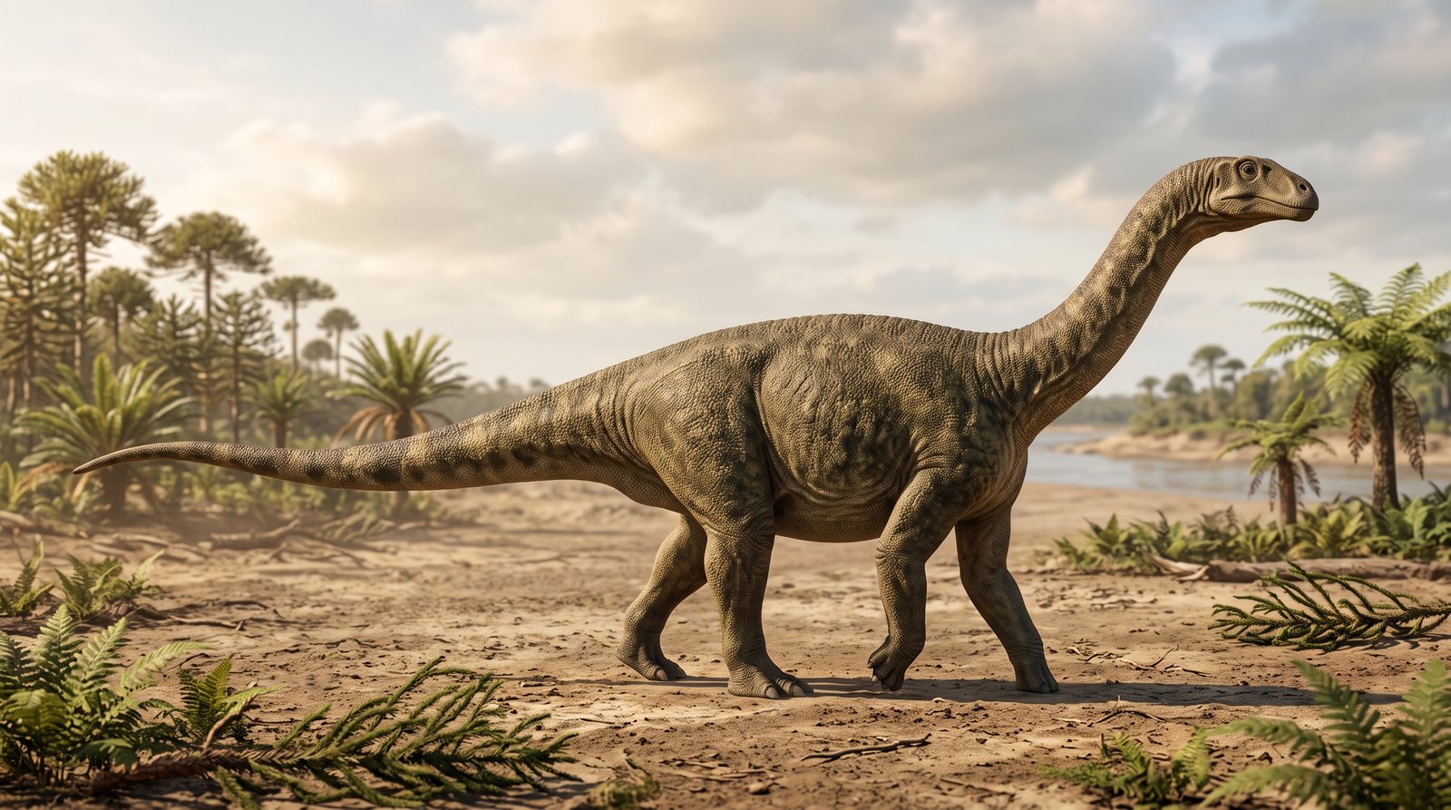 Научная реконструкция рода Archaeodontosaurus в среде его времени
