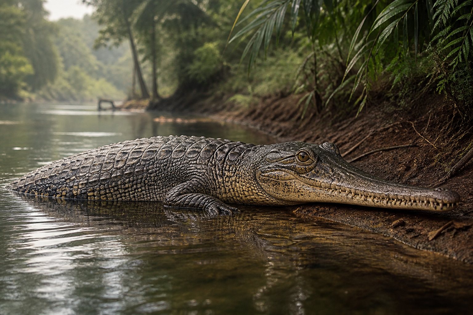Научная реконструкция рода Charactosuchus в среде его времени