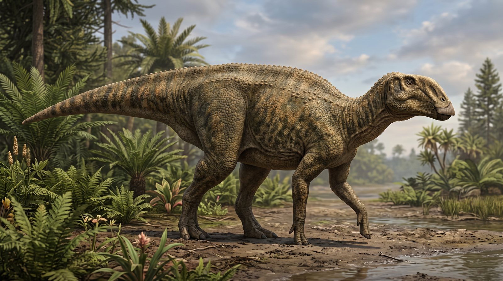 Научная реконструкция рода Coahuilasaurus в среде его времени
