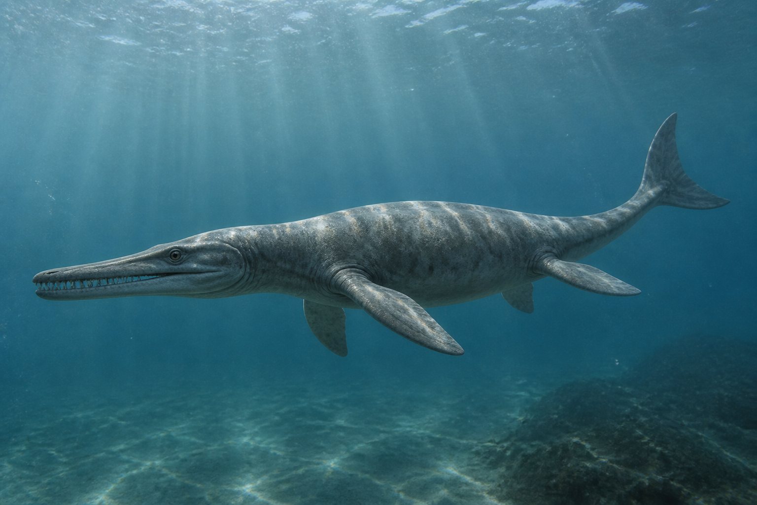 Научная реконструкция рода Cricosaurus в среде его времени