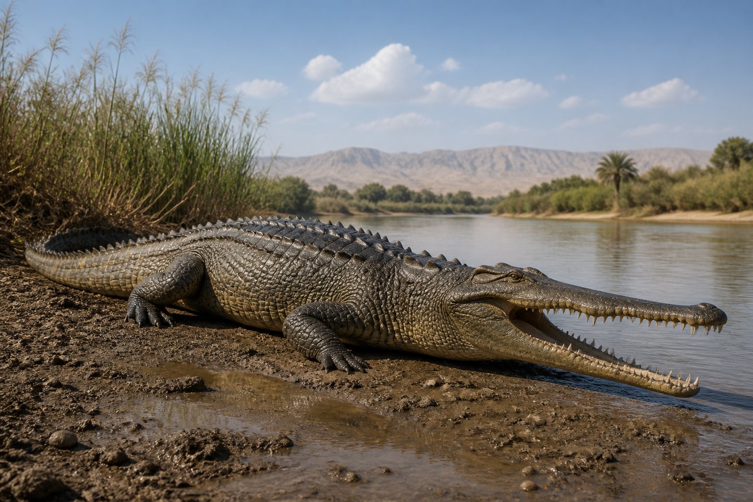 Научная реконструкция рода Elosuchus в среде его времени