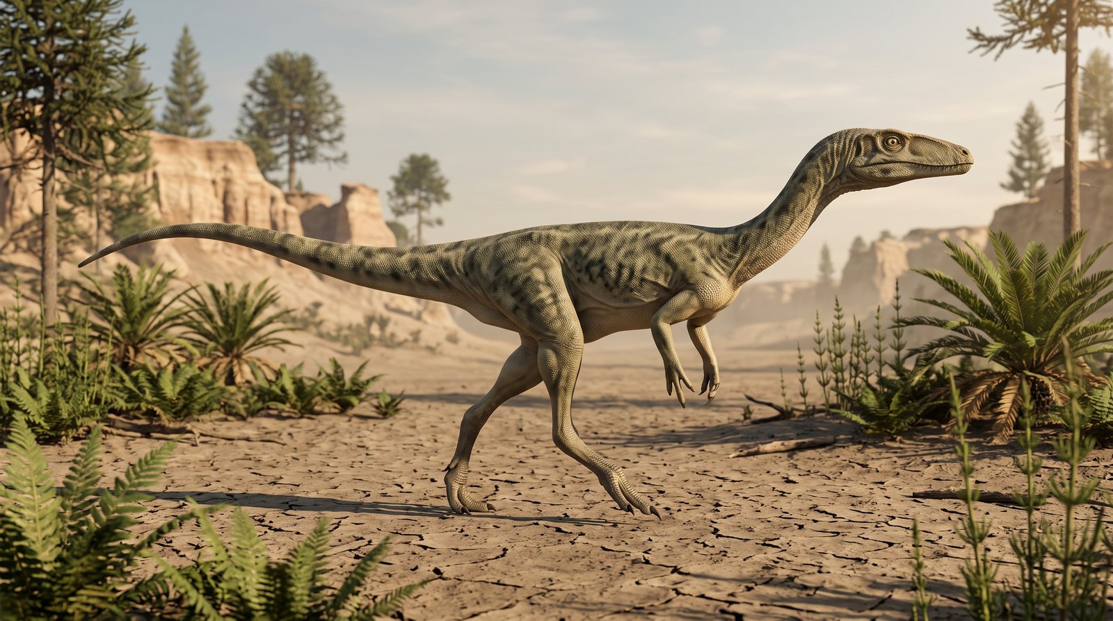 Научная реконструкция рода Eucoelophysis в среде его времени