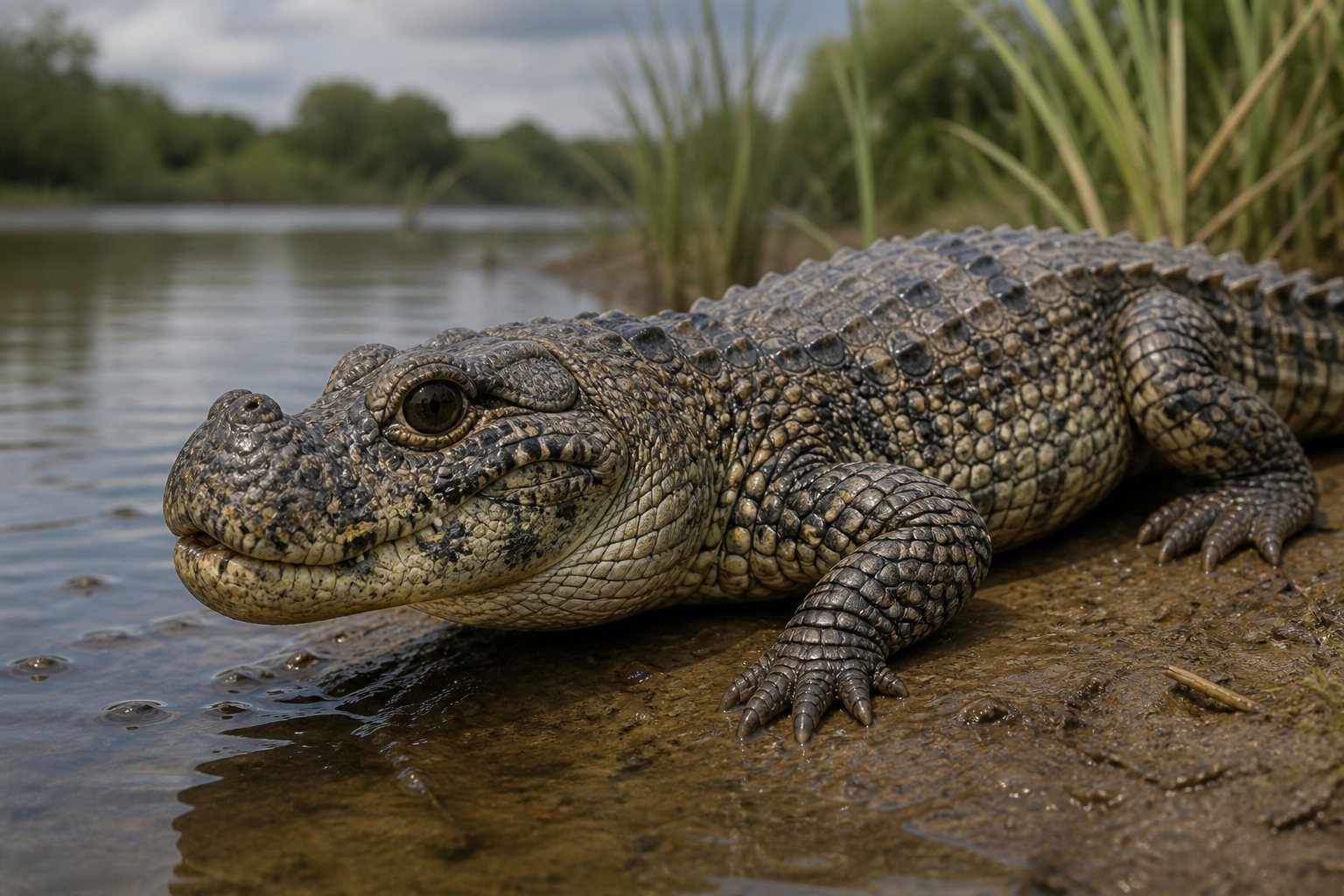 Научная реконструкция рода Globidentosuchus в среде его времени