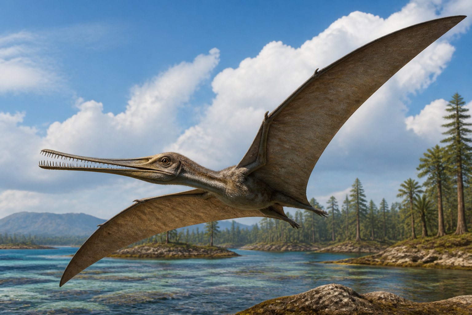 Научная реконструкция рода Gnathosaurus в среде его времени