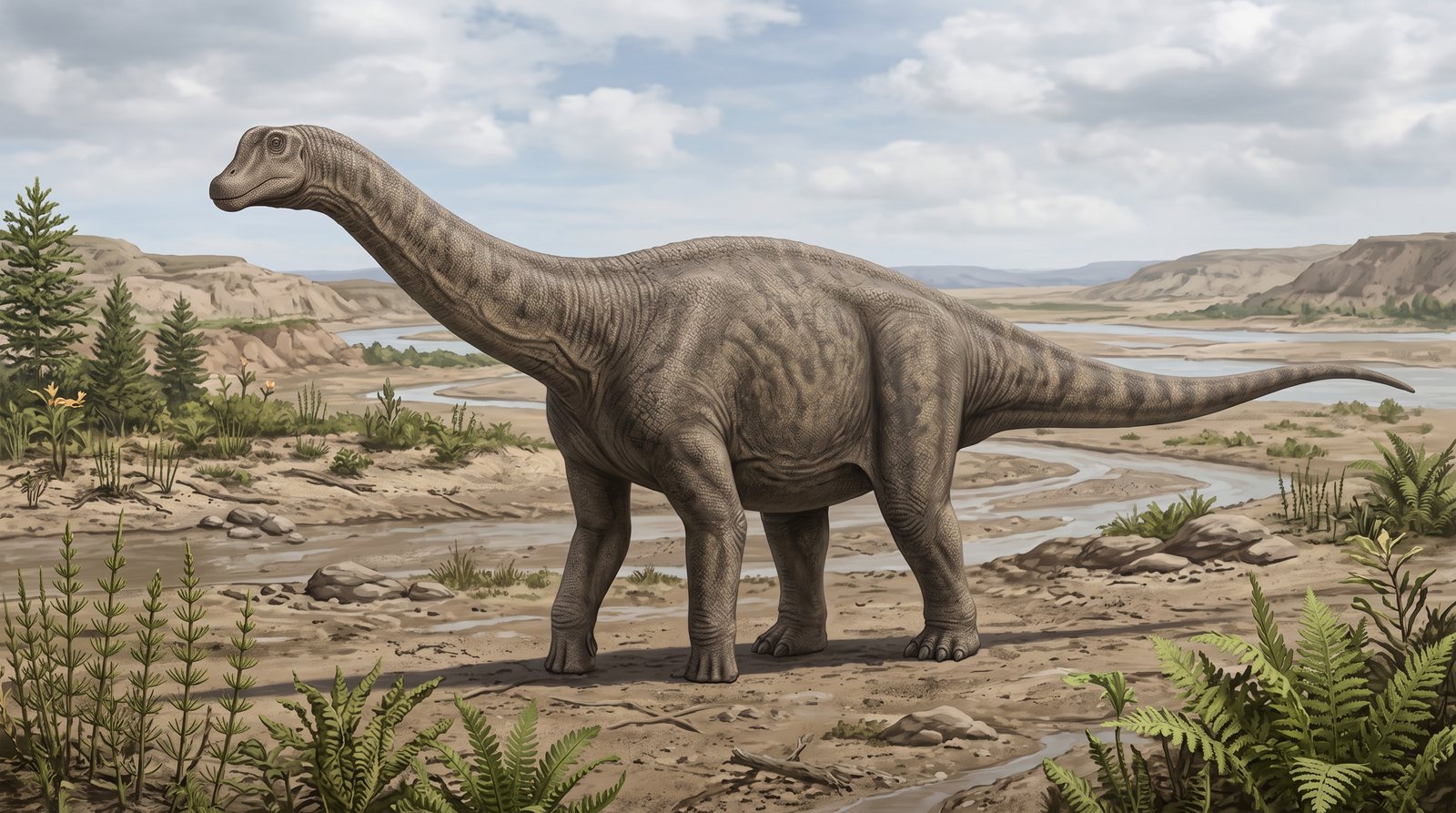 Научная реконструкция рода Gspsaurus в среде его времени