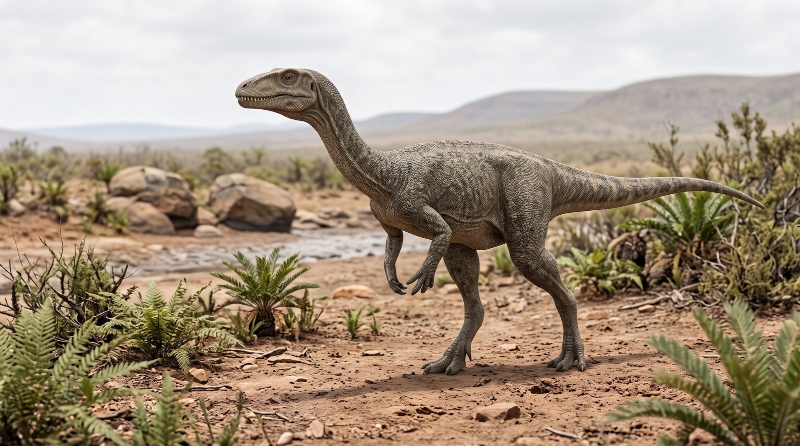 Научная реконструкция рода Gyposaurus в среде его времени