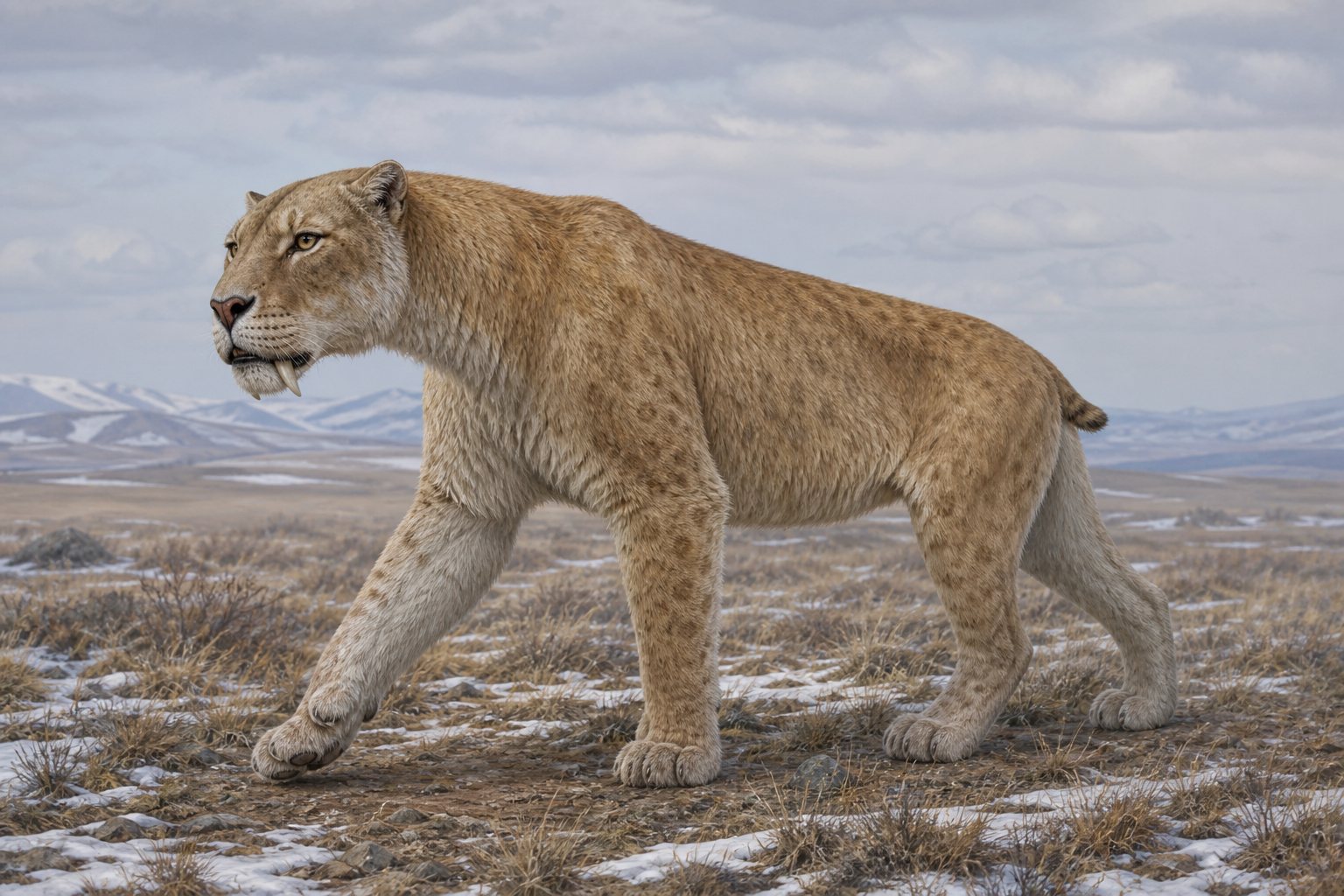 Научная реконструкция рода Homotherium в среде его времени