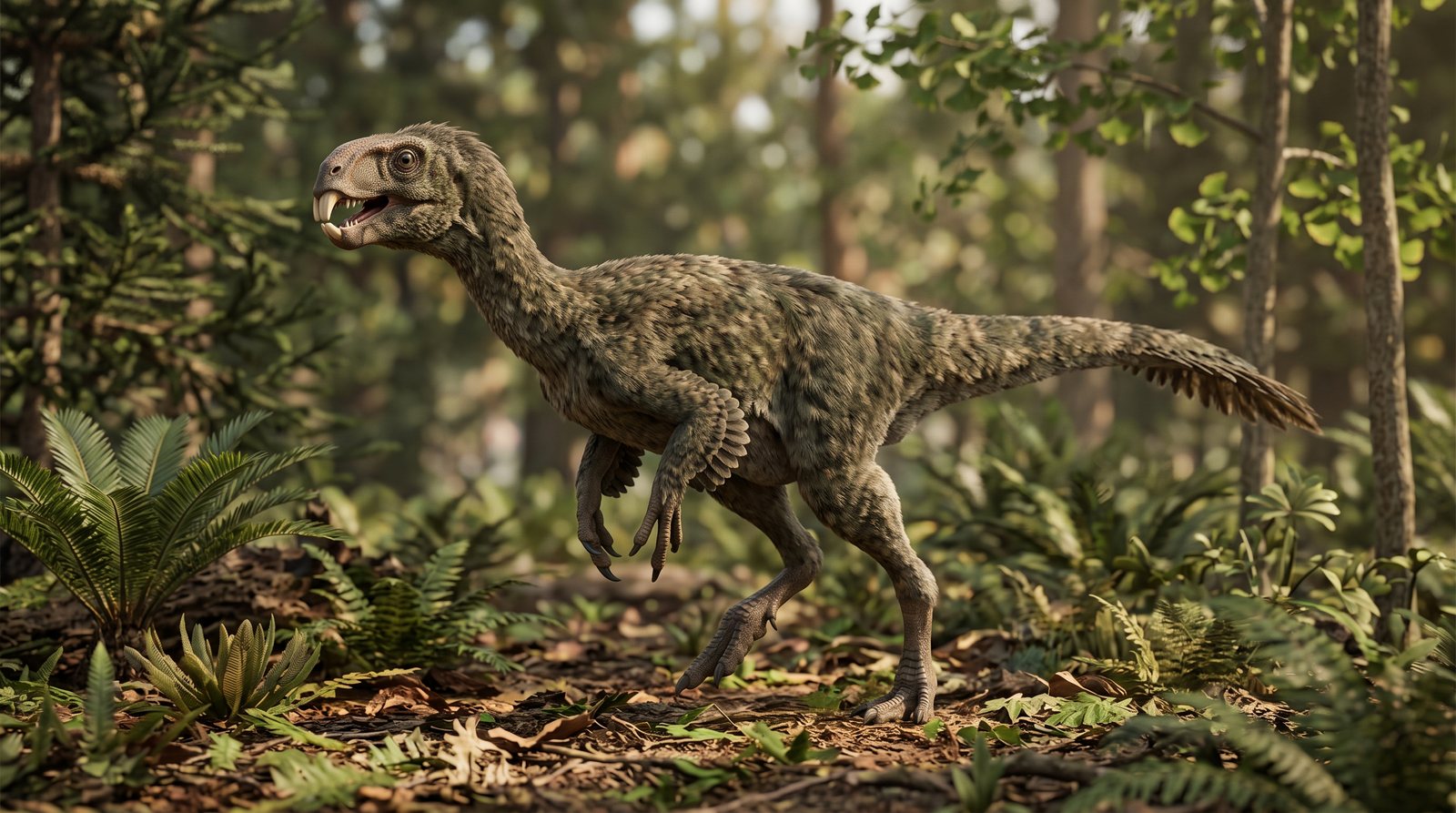 Научная реконструкция рода Incisivosaurus в среде его времени