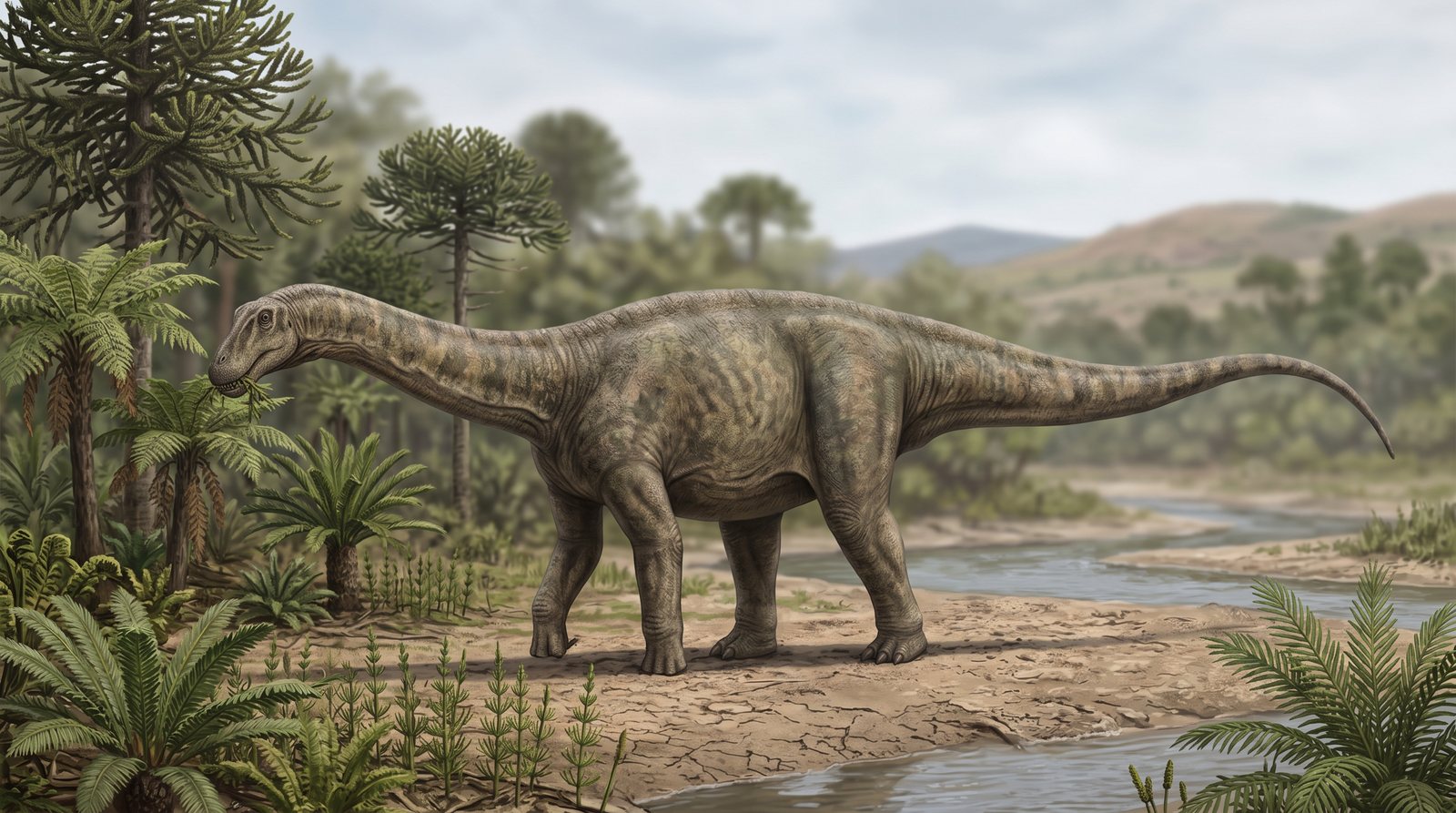 Научная реконструкция рода Losillasaurus в среде его времени