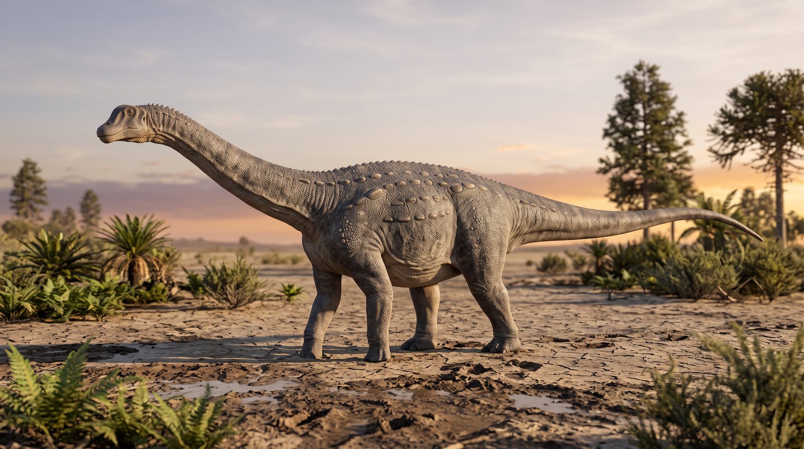 Научная реконструкция рода Marisaurus в среде его времени
