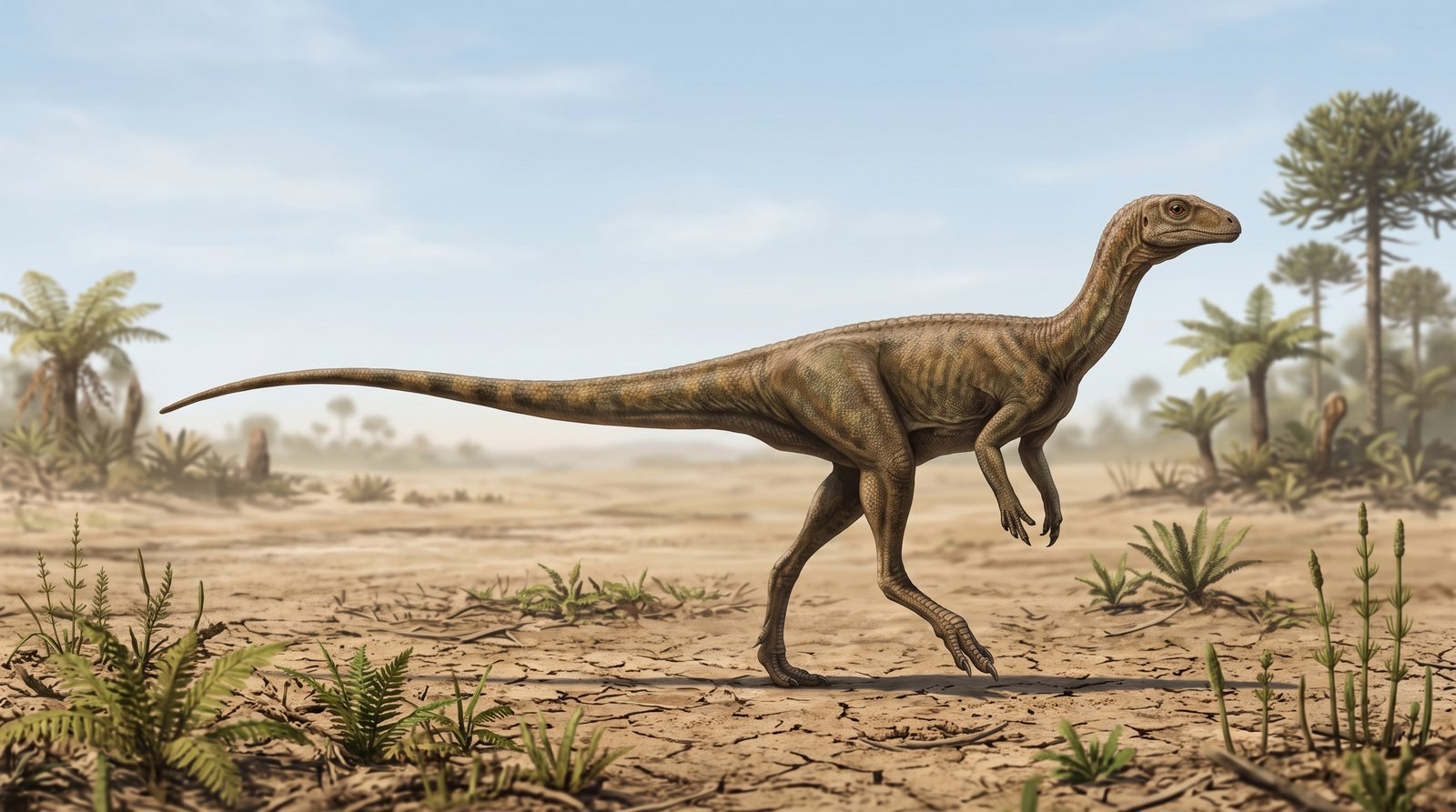 Научная реконструкция рода Mbiresaurus в среде его времени