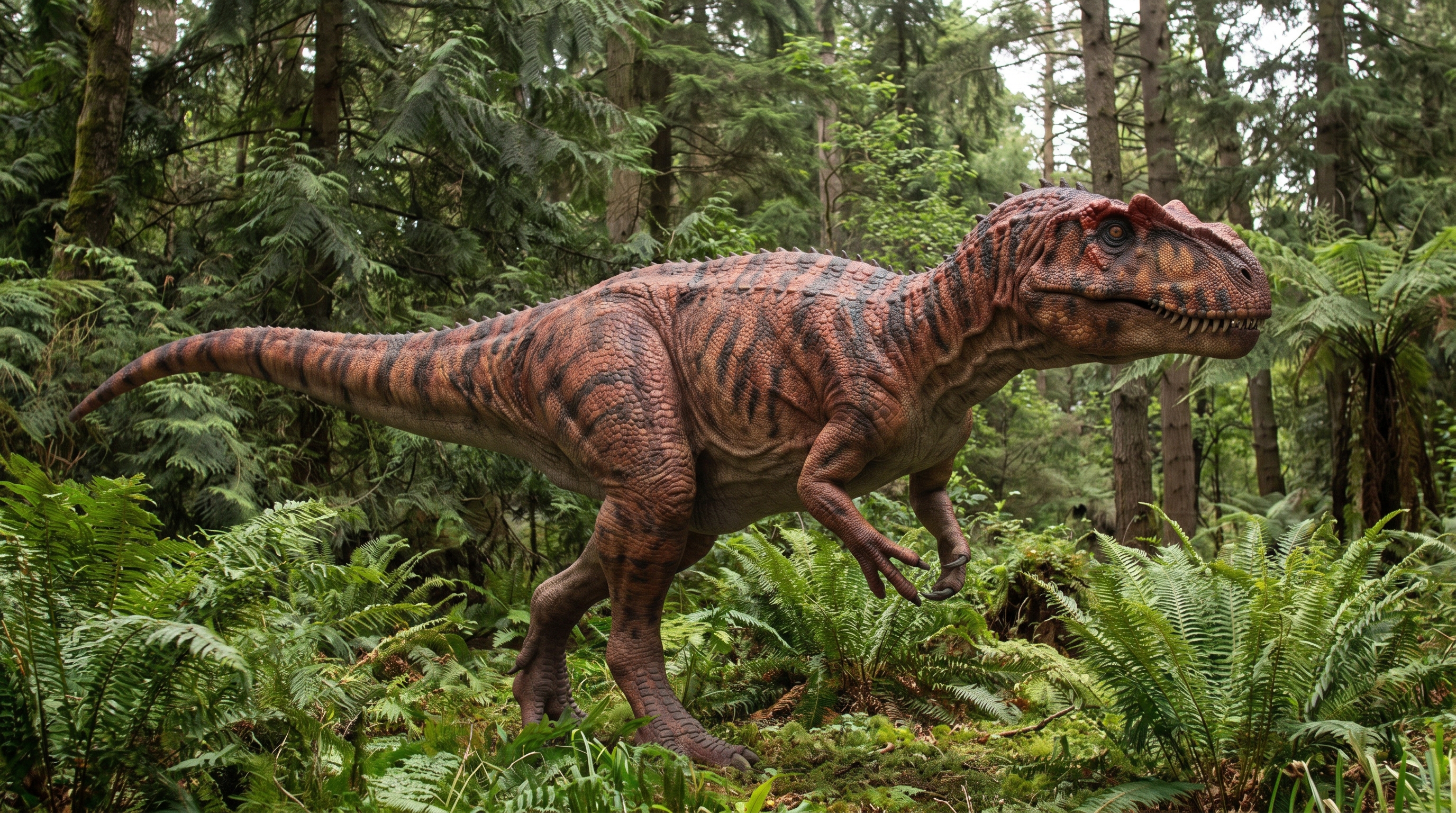 Научная реконструкция метриакантозавра на прибрежной равнине юрской Англии