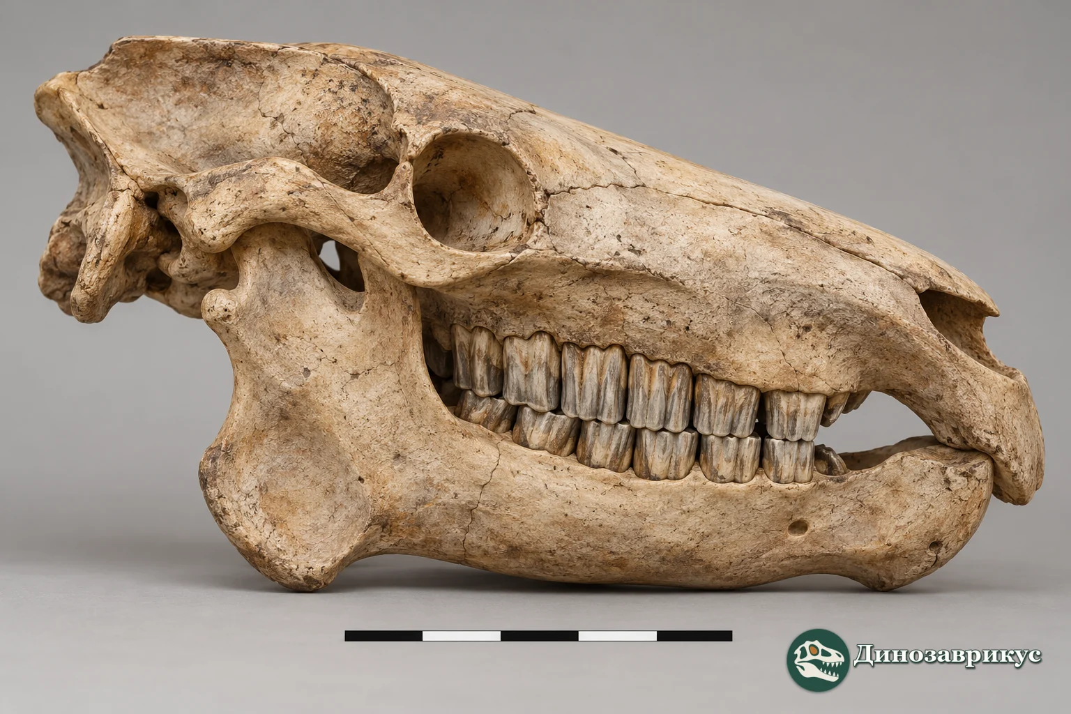 Череп Adinotherium ovinum в боковой проекции