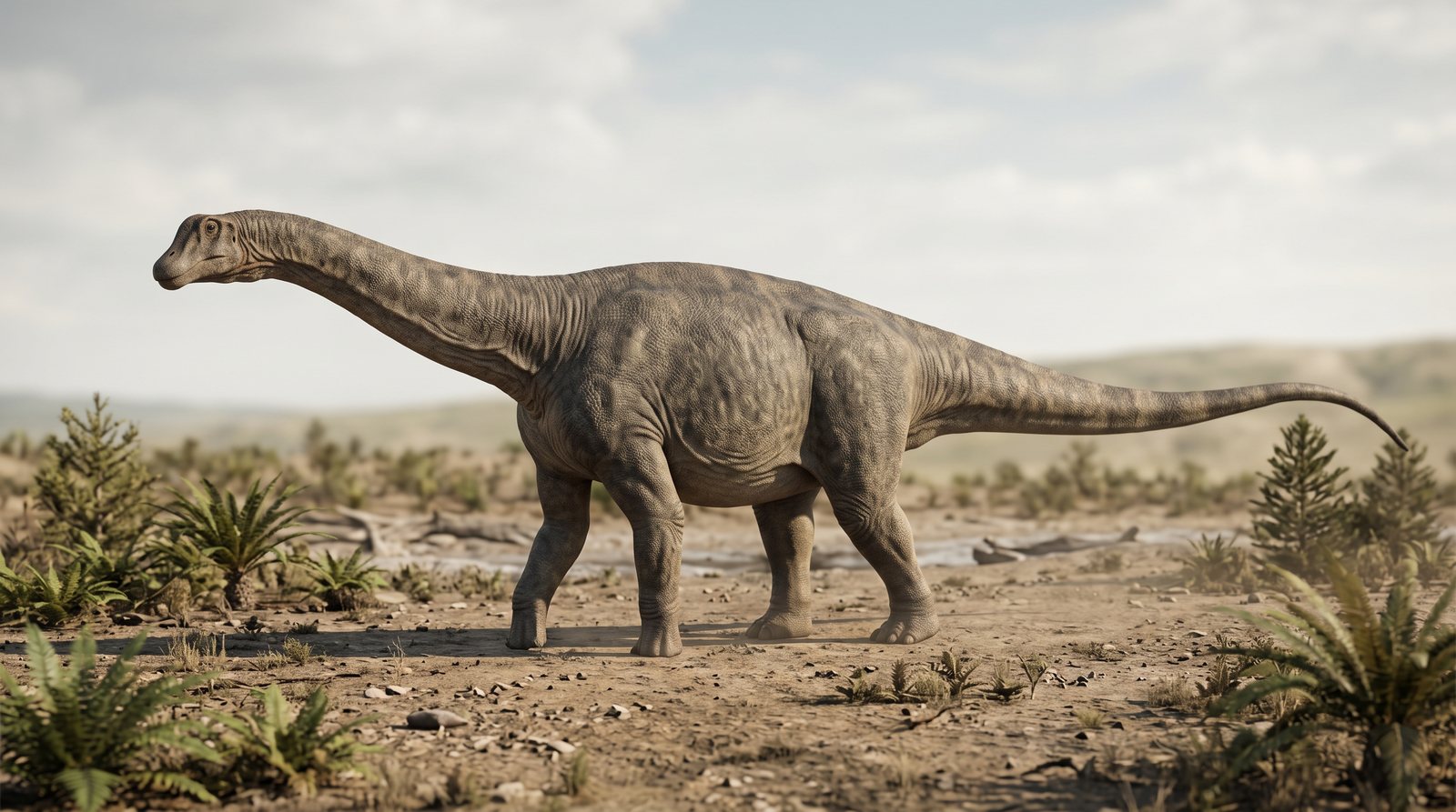 Научная реконструкция рода Sulaimanisaurus в среде его времени