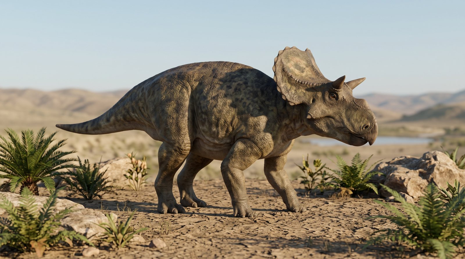 Научная реконструкция рода Turanoceratops в среде его времени