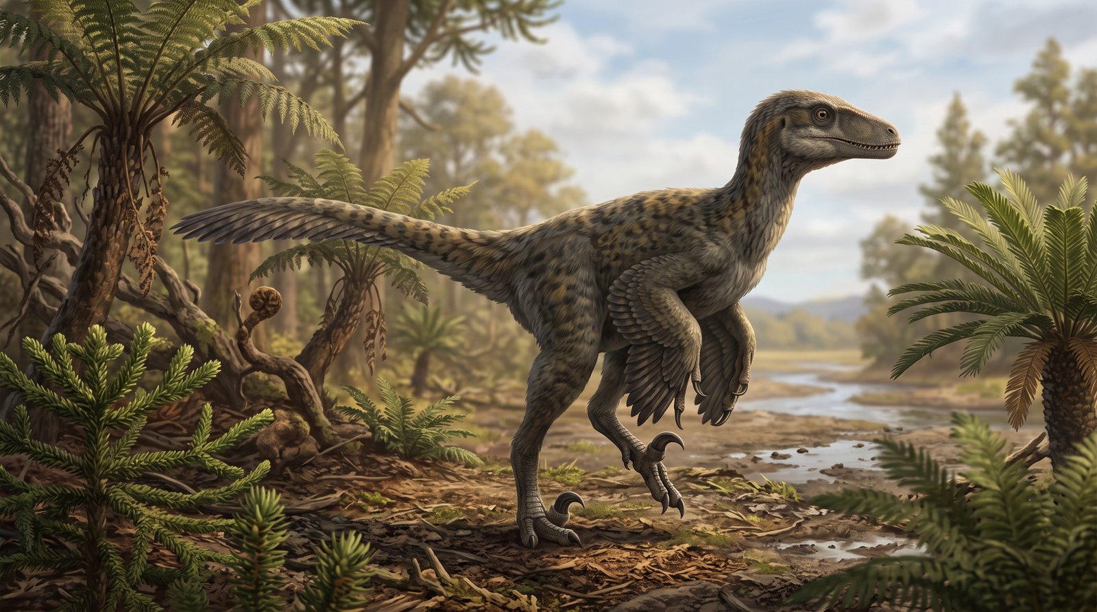 Научная реконструкция рода Variraptor в среде его времени