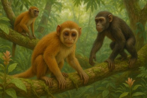 Когда 65 миллионов лет назад исчезли динозавры, леса Земли ожили. Ветки наполнились движением, треском, шорохами — так появились первые приматы, крошечные обитатели нового мира, ещё далекие от человека, но уже на его пути.
В палеоцене и эоцене климат был тёплым и влажным, планету покрывали густые тропические джунгли. Здесь, среди ветвей, начали развиваться маленькие зверьки, похожие на современных лемуров и тупай. Они обладали гибкими лапами, цепкими пальцами и большими глазами, что помогало ориентироваться в тени листвы.
Первые известные приматы, такие как пургаторий и адапис, жили на деревьях и питались плодами, насекомыми и нектаром. Они вели ночной образ жизни, избегая дневных хищников, но именно в их поведении зарождались черты будущего человека — любопытство, ловкость и социальность.
С течением миллионов лет приматы стали разнообразнее. В олигоцене, около 35 миллионов лет назад, появились первые обезьяноподобные формы, например Aegyptopithecus. У них уже были стереоскопическое зрение, хватательные кисти и более крупный мозг.
Когда климат стал суше, часть приматов покинула леса, начав спускаться на землю. Это был риск, но именно он привёл к появлению человекообразных обезьян — предков горилл, шимпанзе и человека.
Интересно, что эти ранние приматы жили бок о бок с гигантами Кайнозоя — огромными носорогами, бронтотериями и саблезубыми хищниками. Но именно их небольшой размер и умение приспосабливаться позволили им выжить в мире, где господствовала сила.
Появление приматов стало ключевым моментом в эволюции. Они принесли в животный мир не только ловкость, но и первые проблески интеллекта — способность учиться, наблюдать и взаимодействовать.
Именно в их глазах, отражающих свет древних лесов, впервые зажглось то, что однажды превратится в человеческое сознание.