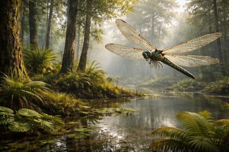 Гигантские насекомые карбона: мир стрекоз размером с ястреба