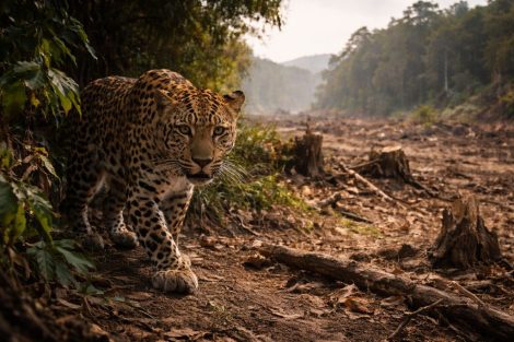 Яванский леопард: хищник без тени леса 