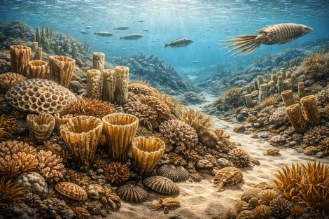 Древние кораллы и губки: архитекторы первых рифов