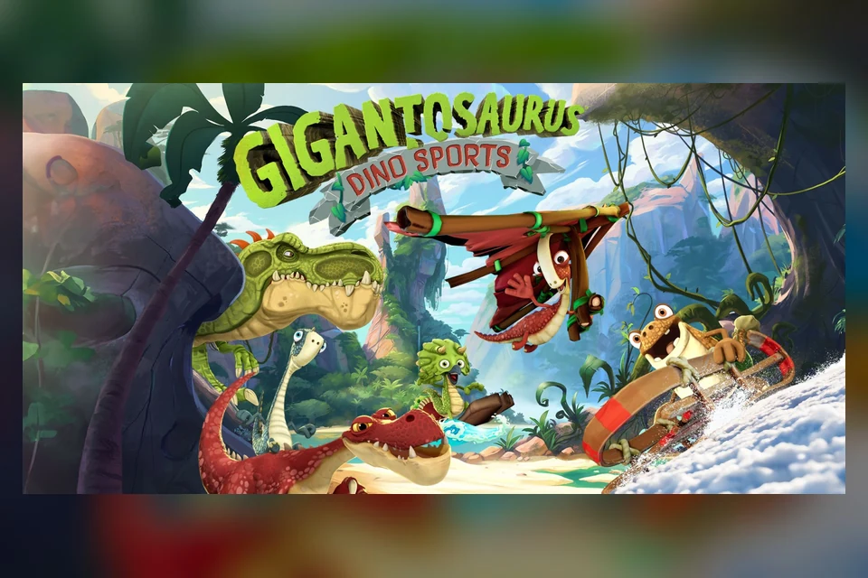 Динозавры участвуют в спортивных состязаниях Gigantosaurus Dino Sports