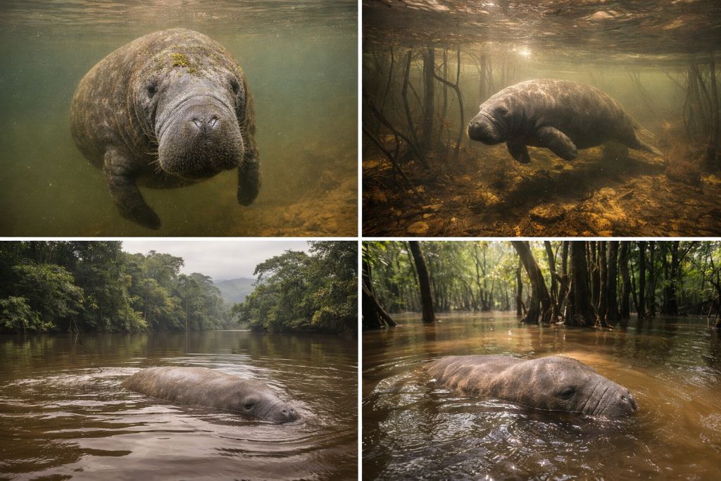 Амазонский речной ламантин: невидимая жертва мутной воды